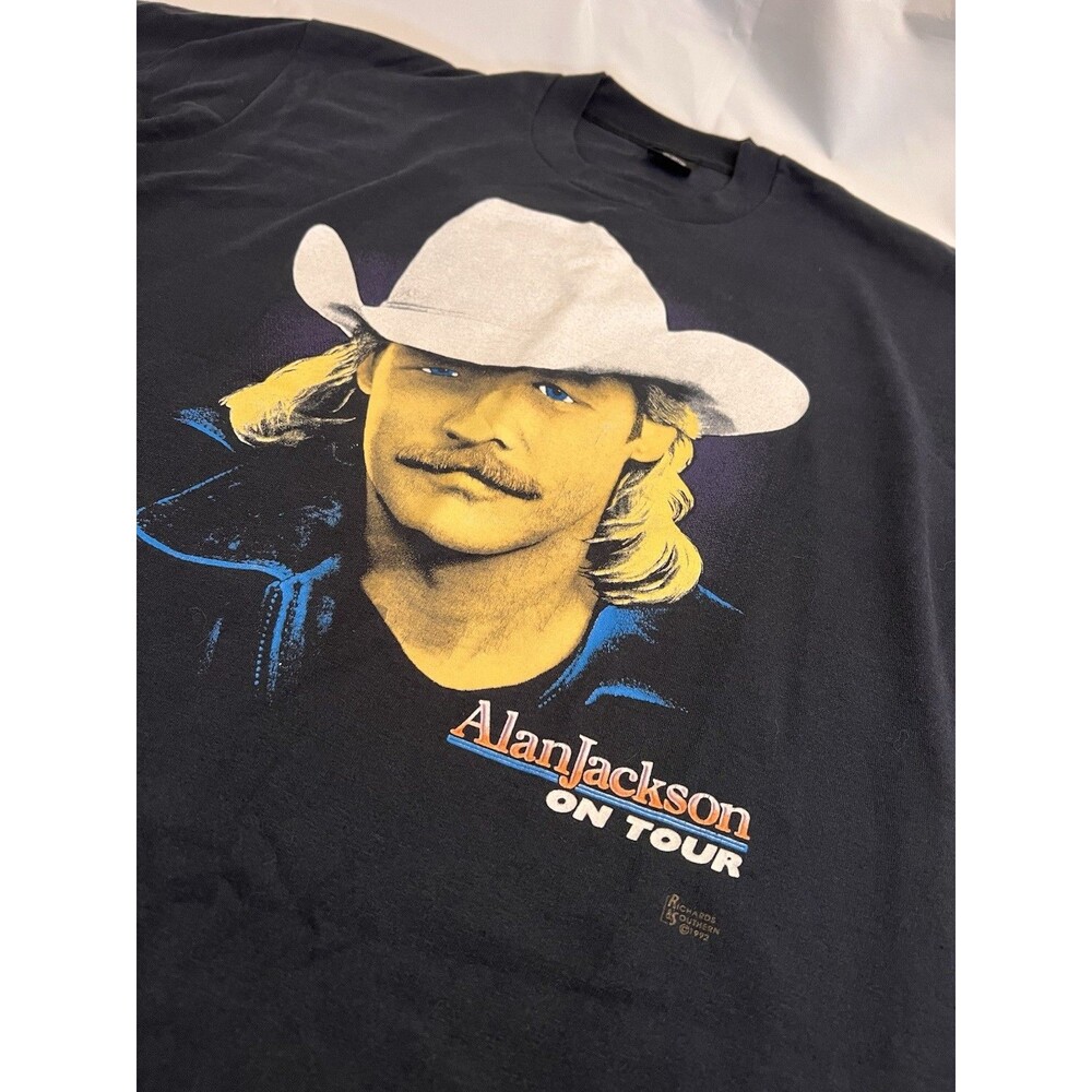 Alan Jackson Tour T-Shirt Vintage 1992 Screen Stars XL Livin’ Love Country Music
